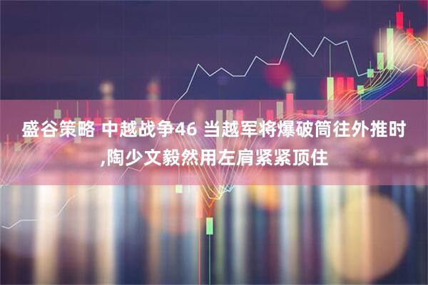 盛谷策略 中越战争46 当越军将爆破筒往外推时,陶少文毅然用左肩紧紧顶住